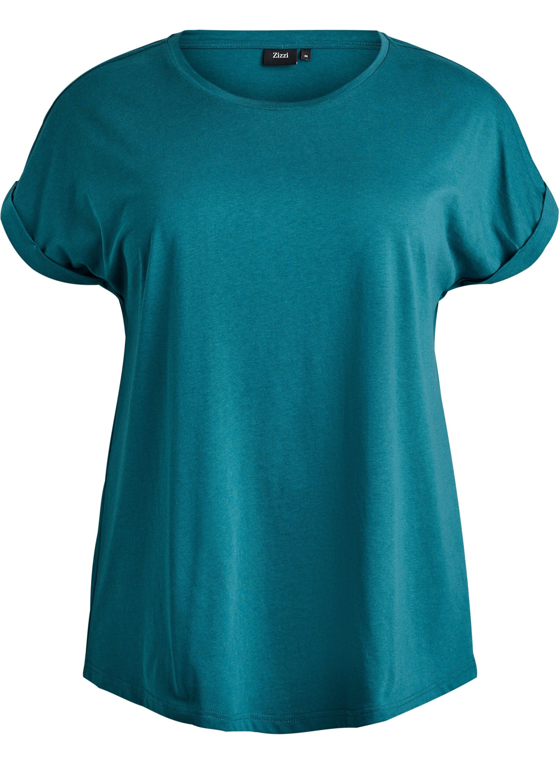 T-shirt met korte mouwen van katoenmix