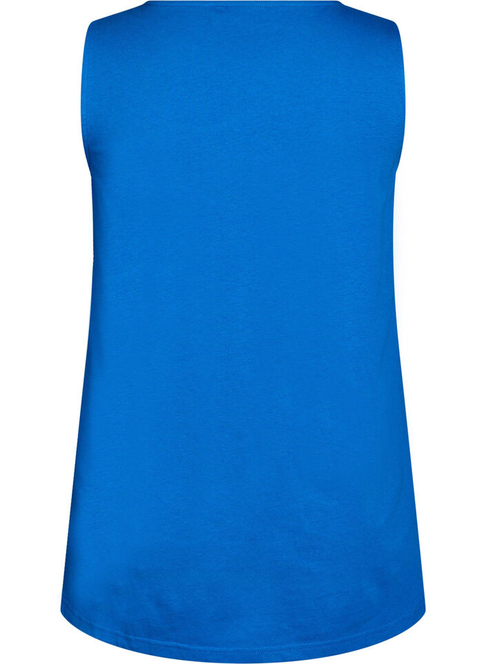 Katoenen top met a-vorm, Blauw, Packshot image number 1