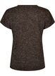 Los workout T-shirt met korte mouwen, Bruin, Packshot image number 1