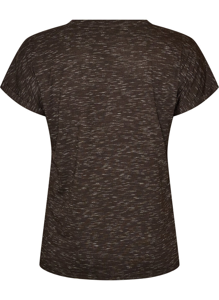 Los workout T-shirt met korte mouwen, Bruin, Packshot image number 1
