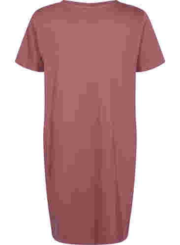 Katoenen nachthemd met print, Rose Brown w. Heart, Packshot image number 1
