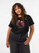 Kerst T-shirt van biologisch katoen, Zwart, Model image number 0