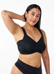 Comfortbeha met gewatteerde bandjes, Zwart, Model image number 0
