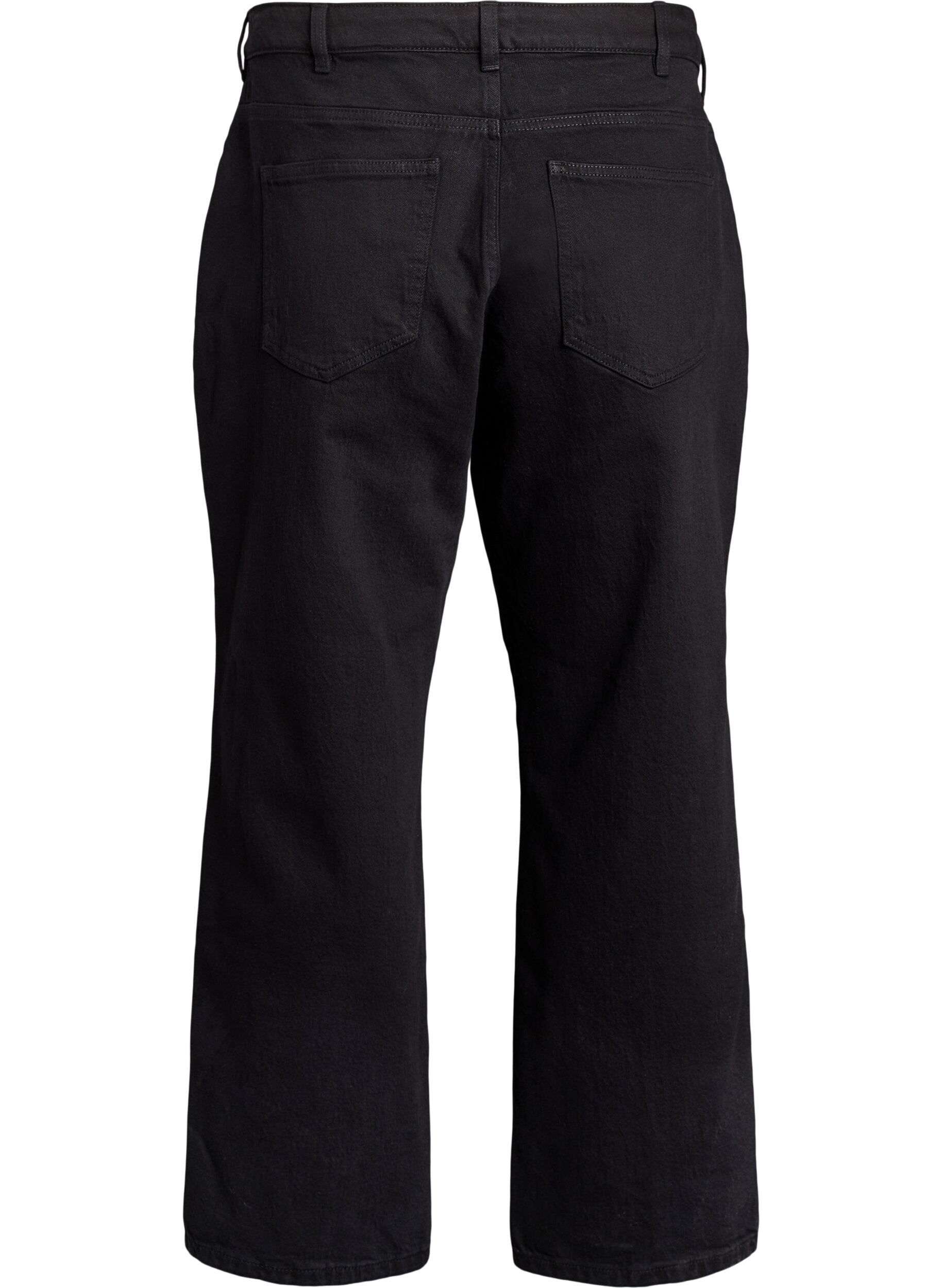 Zizzi Losse jeans met gekorte lengte, Zwart, Packshot image number 1