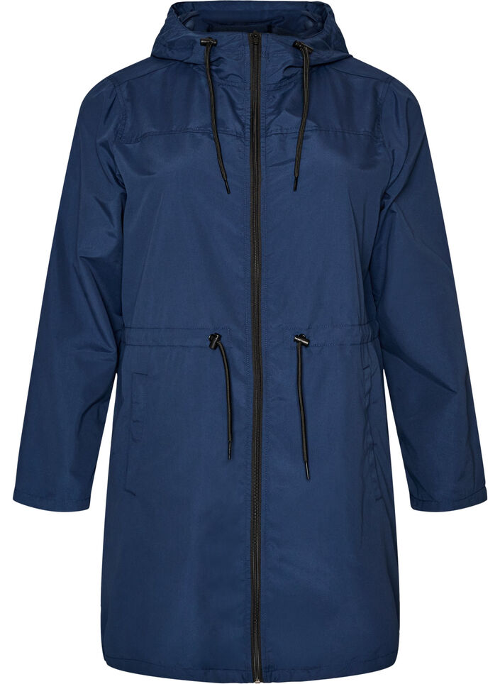 Lichtgewicht parka met een capuchon, Blauw, Packshot image number 0