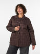 Licht gewatteerde jas met decoratieve stiksels, Bruin, Model image number 0