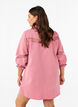 Gekleurde denim shirtjurk met gaasdetails, Heather Rose, Model image number 1