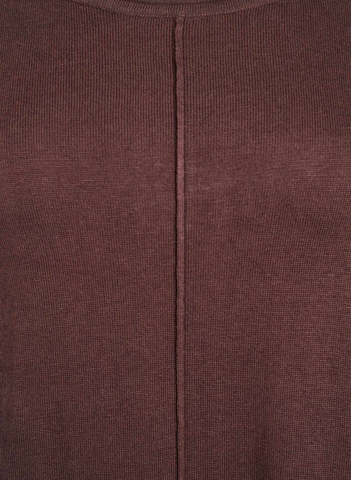 Gebreide jurk in katoen-viscose blend, Bruin, Packshot image number 2