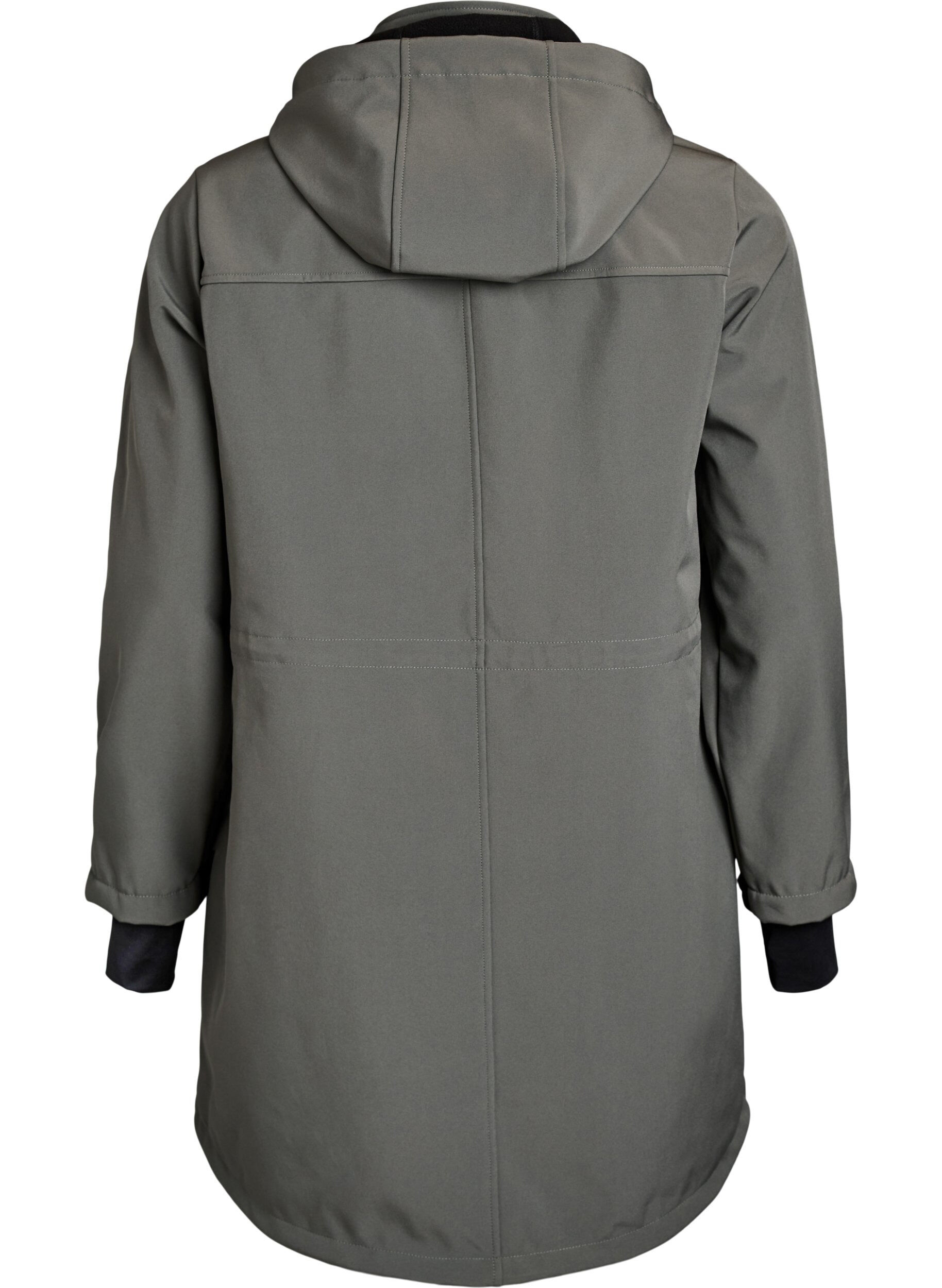 Zizzi Softshell jas met afneembare capuchon, Grijs, Packshot image number 1