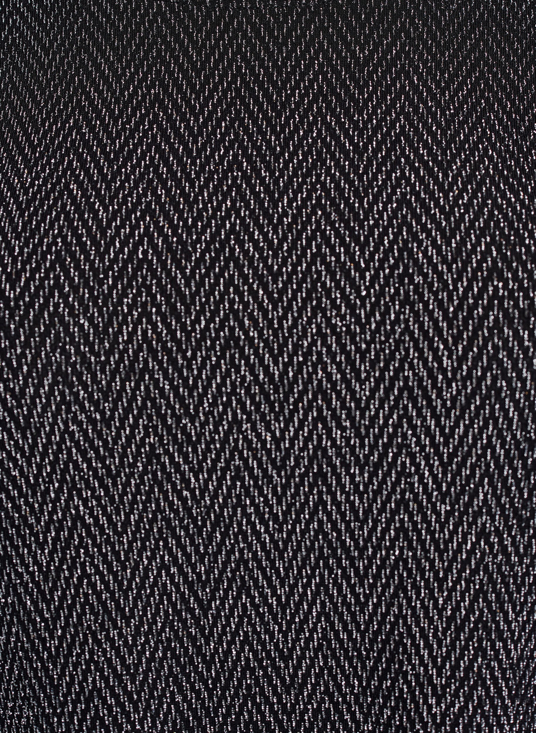 Zizzi Korte jurk met glitterpatroon, Zwart, Packshot image number 2