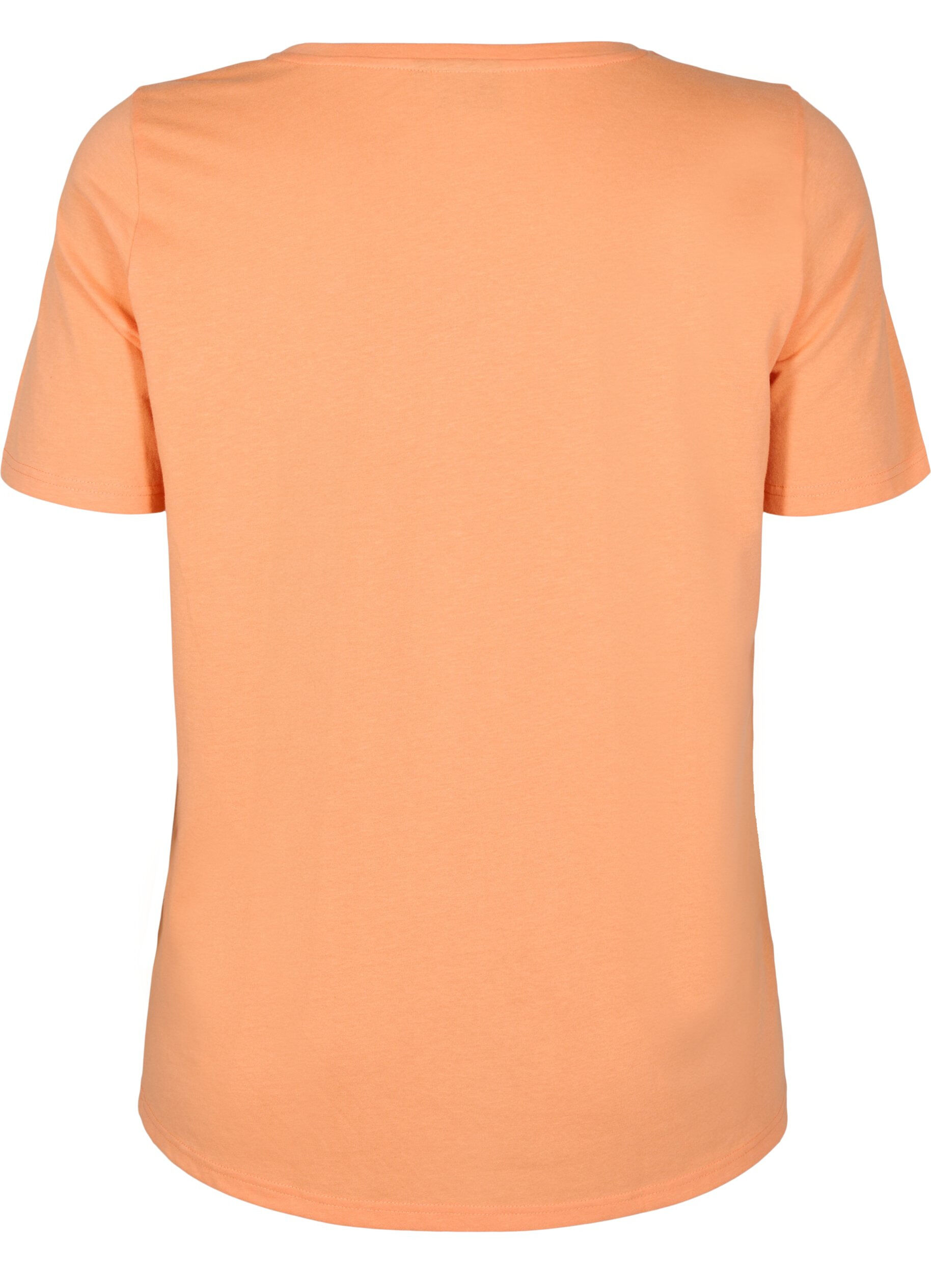 Zizzi FLASH - T-shirt met motief, Oranje, Packshot image number 1