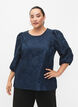 Jacquard blouse met 3/4 mouwen, Titan, Model image number 0