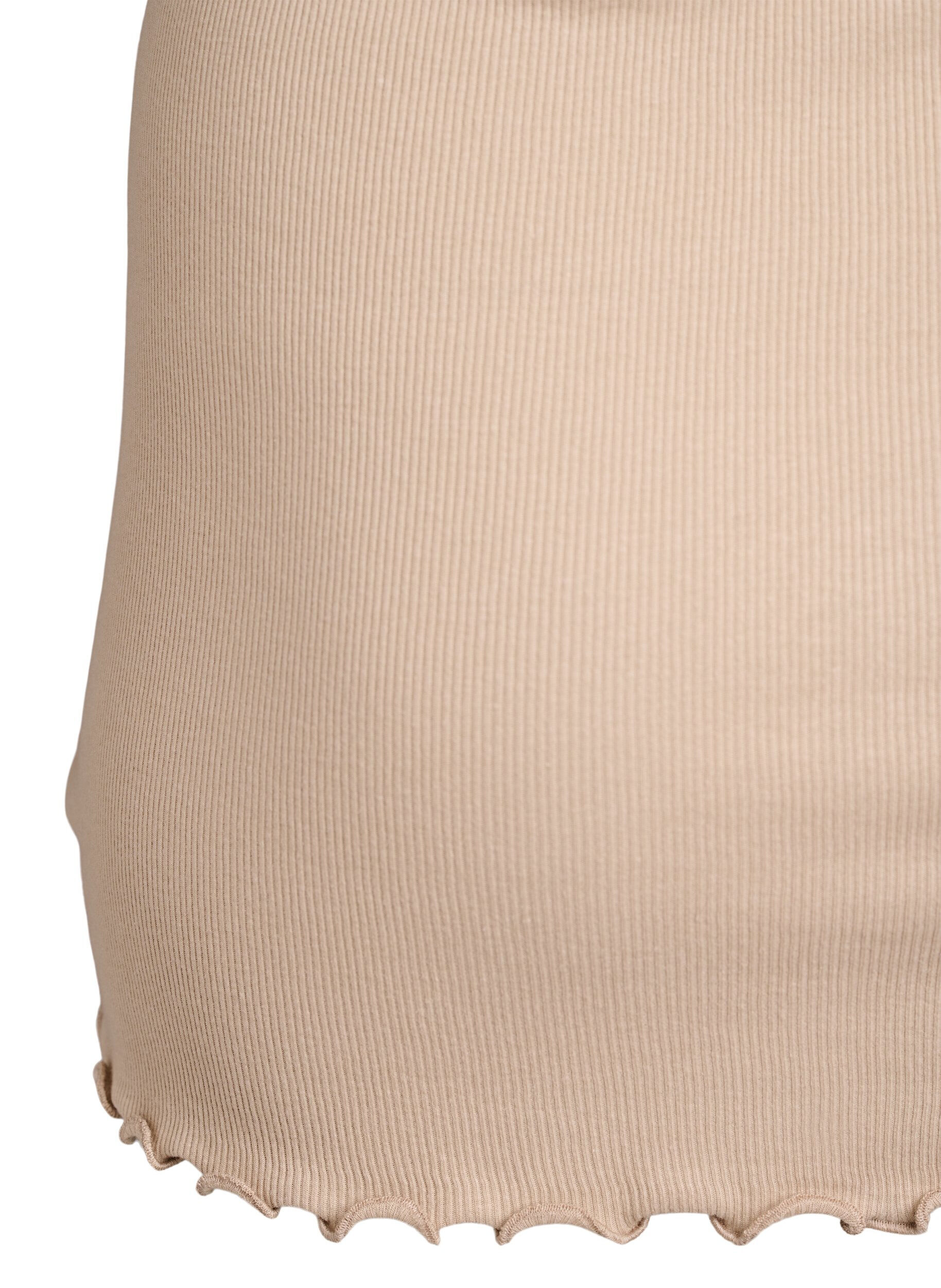 ZizziTop met kanten afwerking, Beige, Packshot image number 3