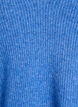 Gebreide blouse met V-hals en raglanmouwen, Blauw, Packshot image number 2