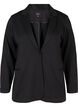 Basic blazer met knoop en sierzakken, Black, Packshot image number 0