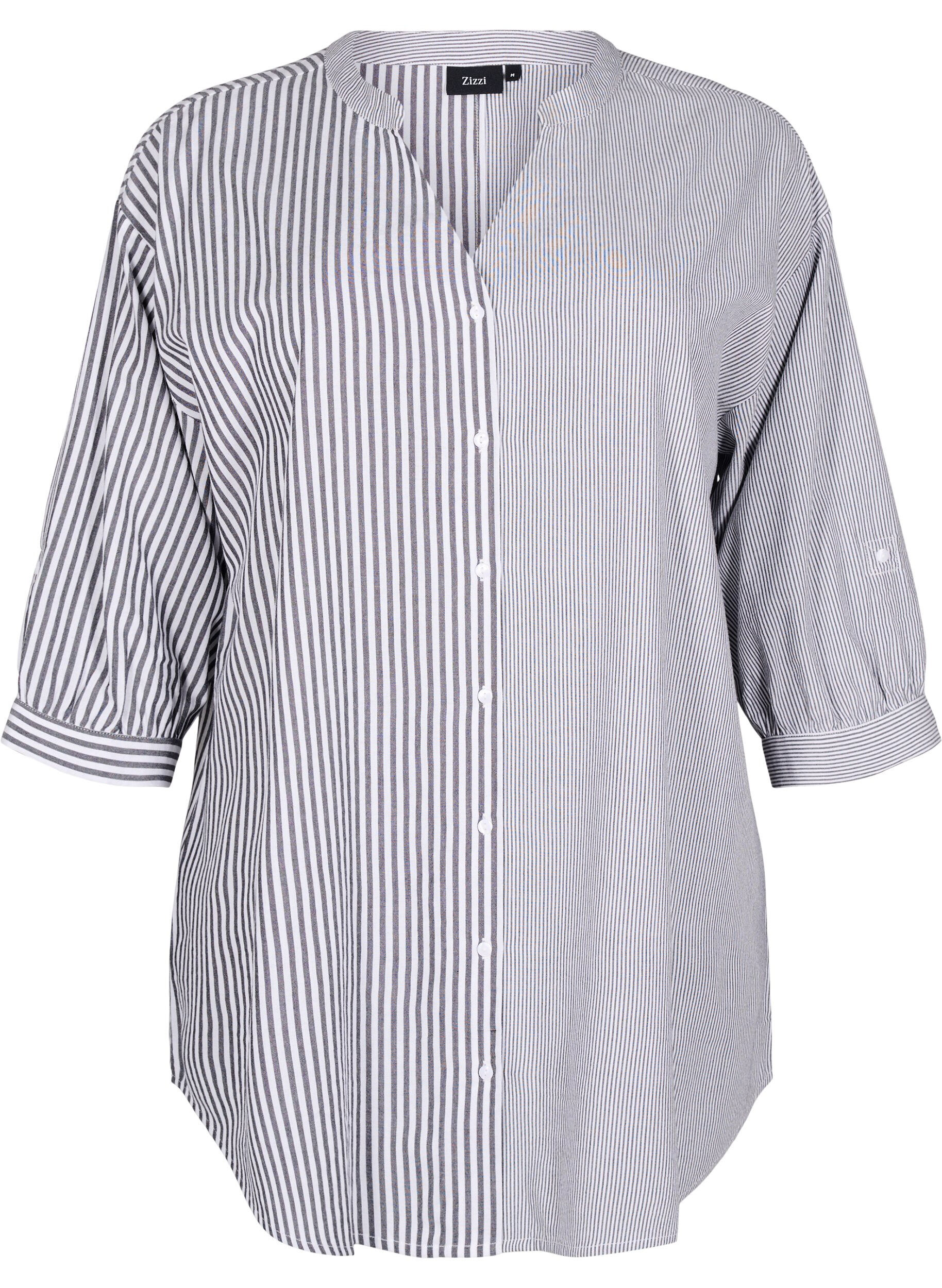 Gestreepte tuniek met 3/4 mouwen