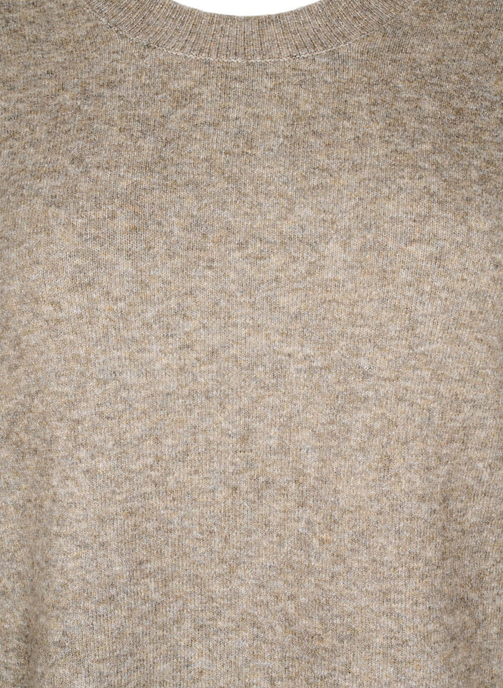 Gebreide jurk met splitten, Walnut Mel., Packshot image number 2
