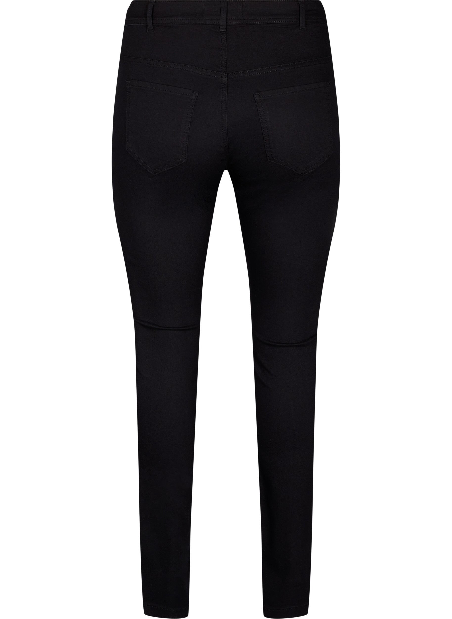 Zizzi Super strakke Amy jeans met hoge taille, Zwart, Packshot image number 1