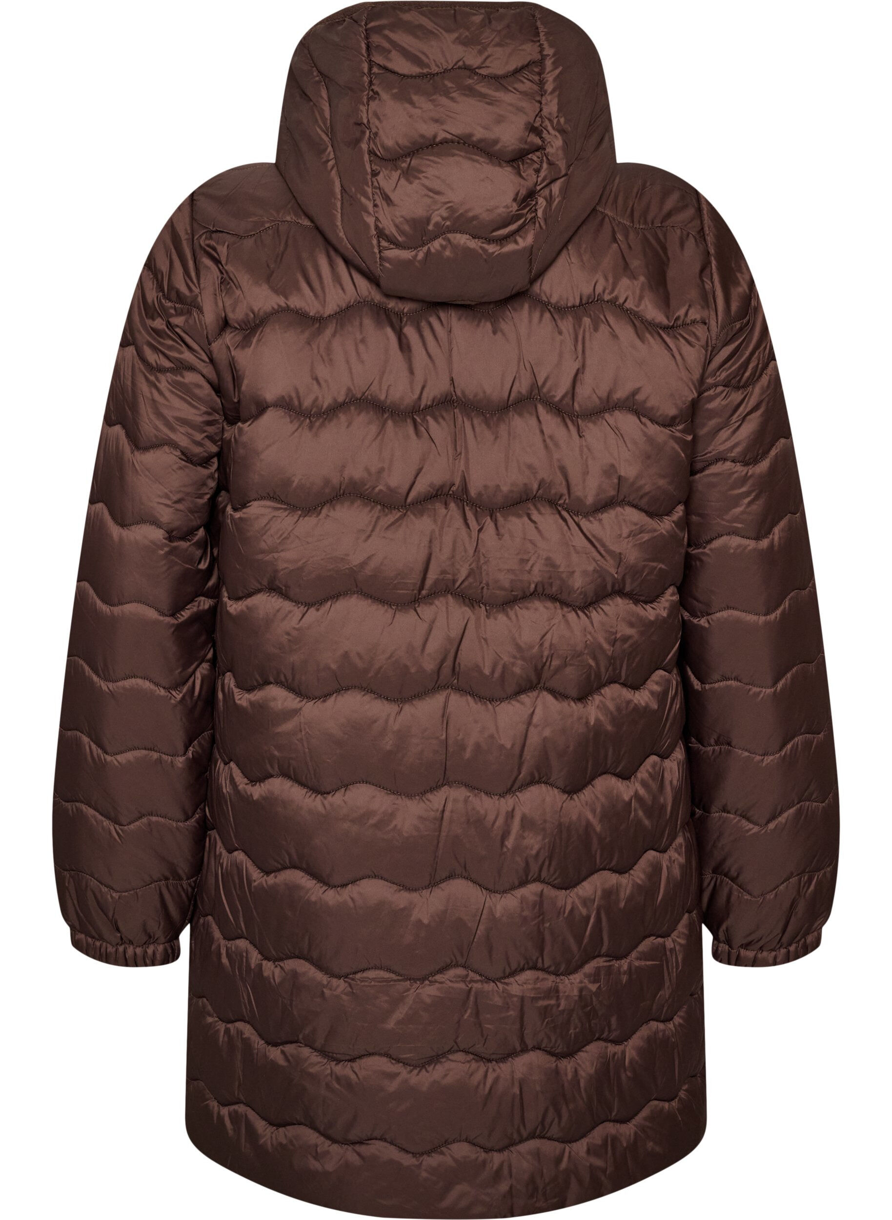 ZizziGewatteerde jas, Bruin, Packshot image number 1