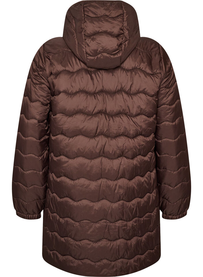 Gewatteerde jas, Bruin, Packshot image number 1