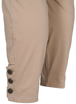 Cropped Amy jeans met knopen, Oxford Tan, Packshot image number 3