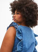 Denim jumpsuit met ruches, Light Blue Denim, Model image number 3