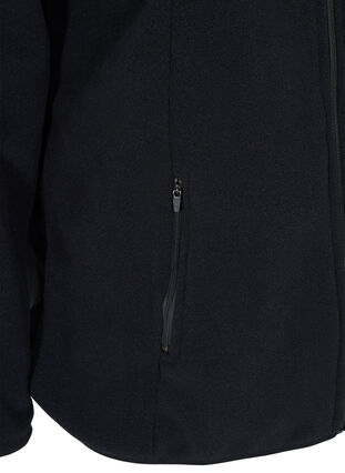 Fleece jas met zakken en rits, Black, Packshot image number 3