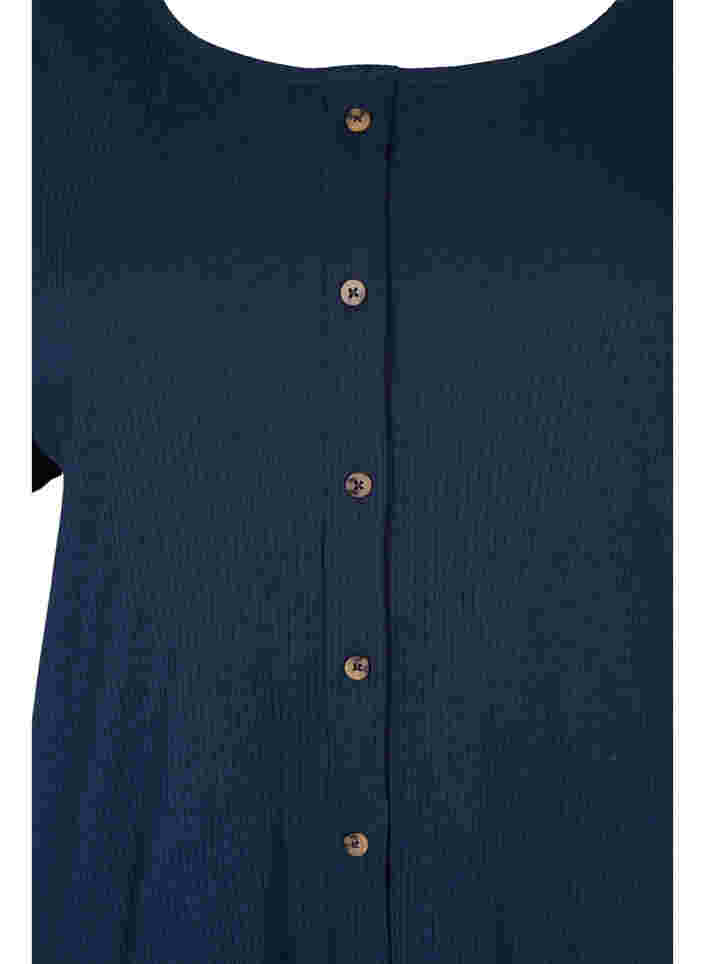 T-shirt met korte mouwen en knopen, Navy Blazer, Packshot image number 2