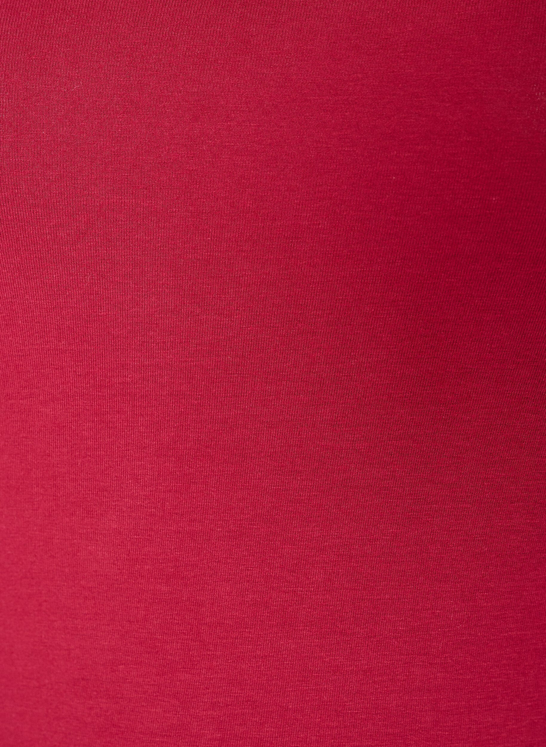 ZizziEffen basic top in katoen, Rood, Packshot image number 2