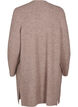 FLASH - Geribde cardigan met splitten, Brown Lentil Melange, Packshot image number 1