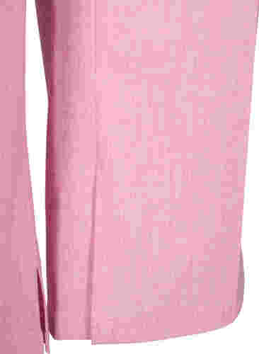 Gemêleerde broek met elastiek en knoopsluiting, Rosebloom, Packshot image number 3