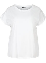 T-shirt met korte mouwen in katoen, Bright White