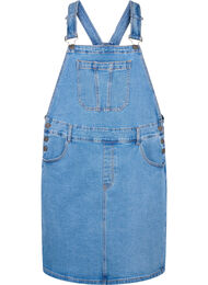 Denim overall jurk, Blauw