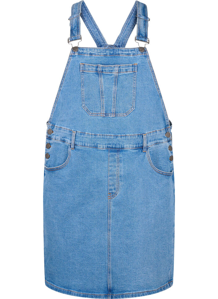 Denim overall jurk, Blauw, Packshot image number 0