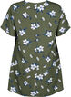 FLASH - Tuniek met v-hals en print, Olive Night Flower, Packshot image number 1