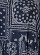 Enkel-lange jurk in viscose met paisleyprint en korte mouwen, Blauw, Packshot image number 2