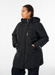 Waterafstotende parka met capuchon en functionele details, Zwart, Model image number 0