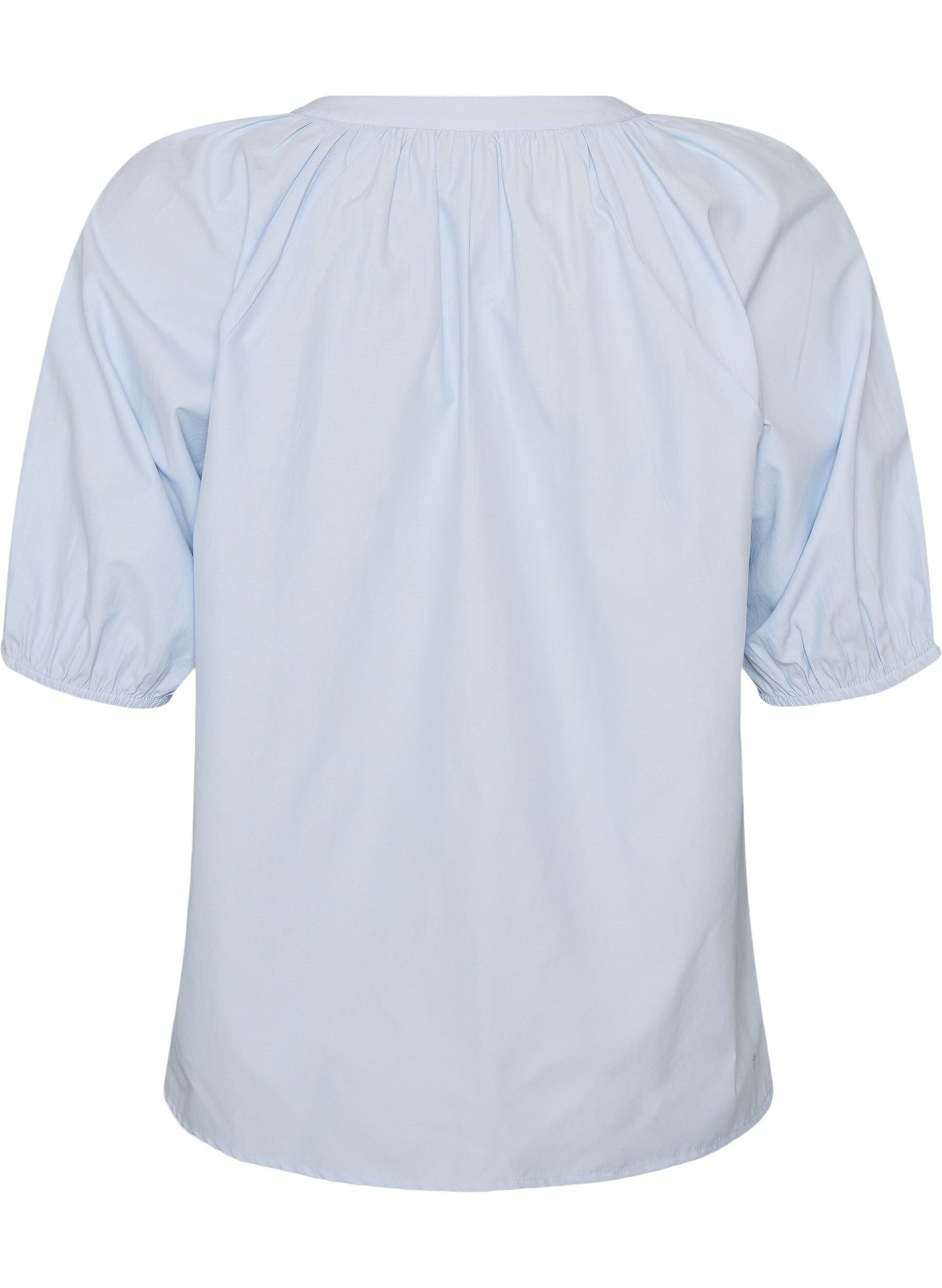 ZizziOverhemdblouse met knoopsluiting en strikceintuur, Blauw, Packshot image number 1