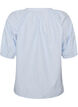 Overhemdblouse met knoopsluiting en strikceintuur, Blauw, Packshot image number 1