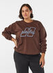 Sweatshirt met motief aan de voorkant, Bruin, Model image number 0