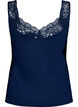 Viscose top met kanten rand, Blauw, Packshot image number 1