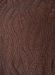 Blouse met textuur en 3/4 mouwen, Bruin, Packshot image number 2