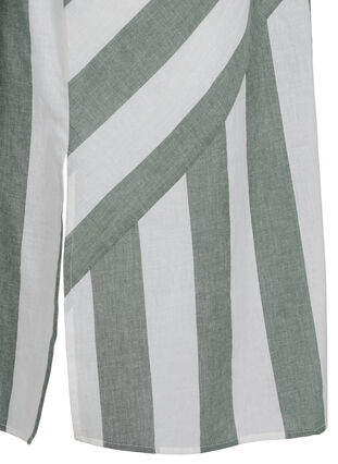 Katoenen hemdjurk met strepen en korte mouwen, Thyme Stripe, Packshot image number 3