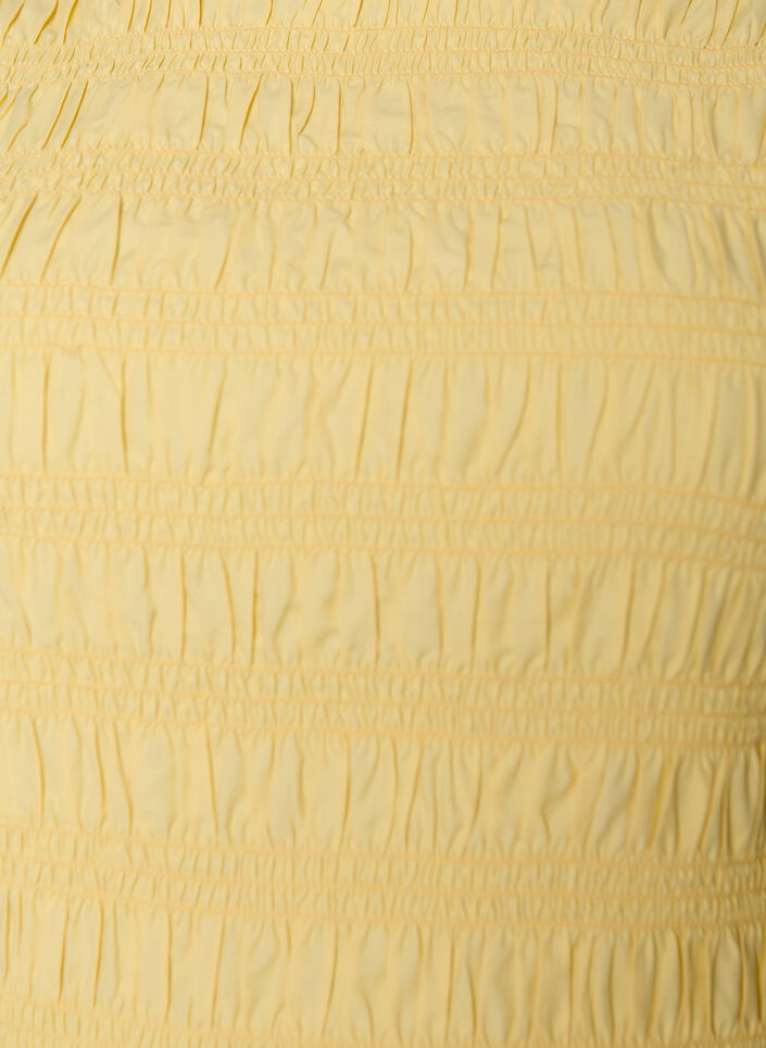 Smock blouse met volantzoom en boothals, Geel, Packshot image number 2