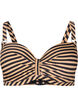Bikinitop met beugel en patroon, Bruin, Packshot image number 0