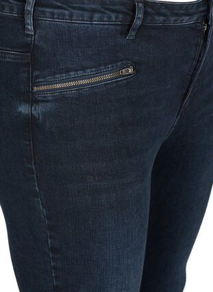 Cropped slim fit Emily jeans, Blue black denim, Packshot image number 2