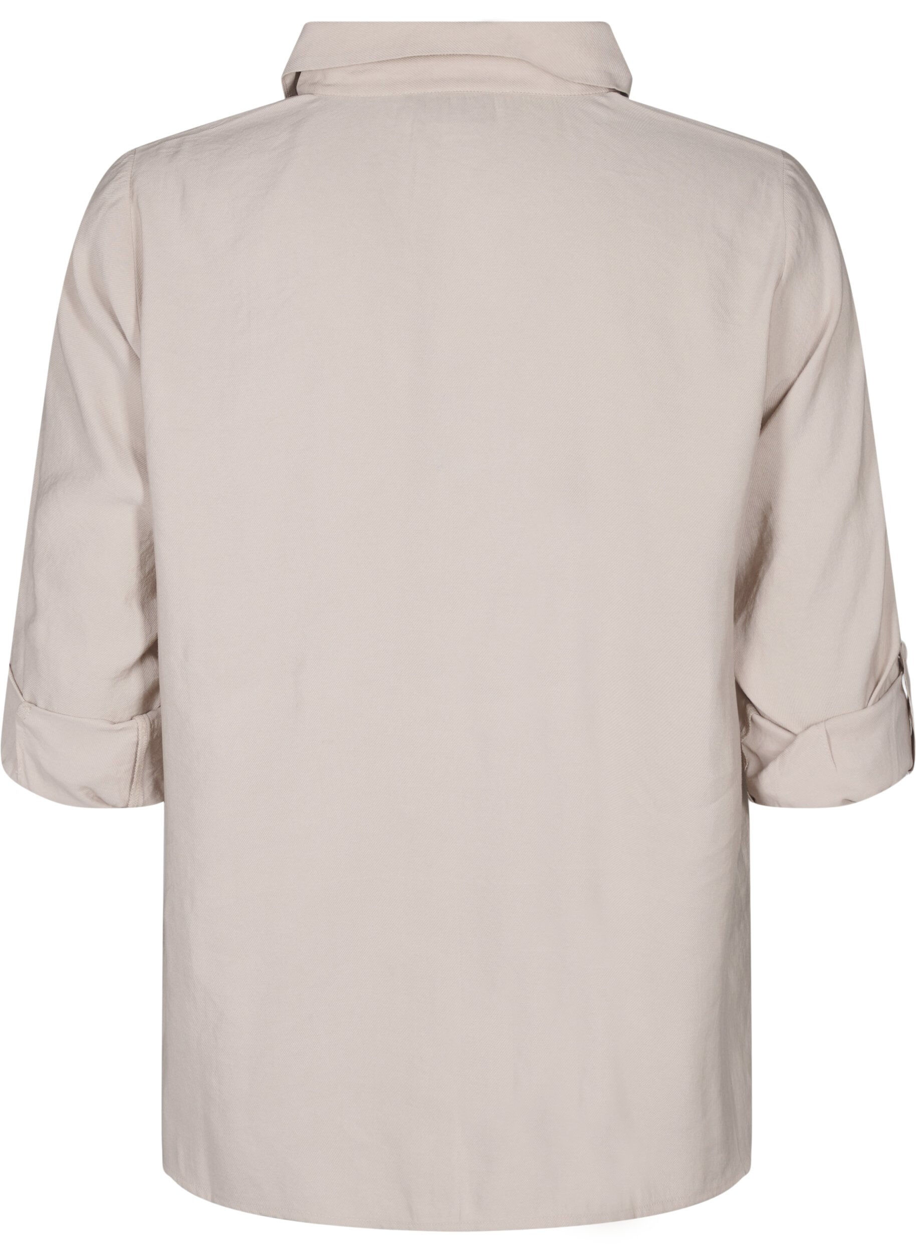 Zizzi Shirt met studs en 3/4 mouwen, Beige, Packshot image number 1