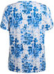 T-shirt met bloemenprint, Blauw, Packshot image number 1