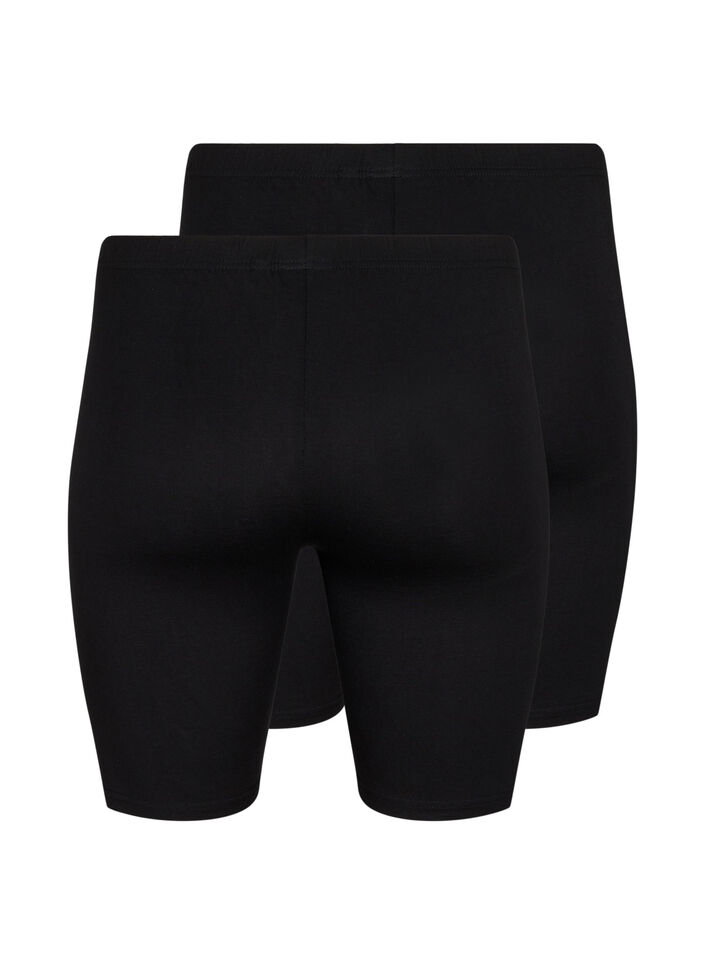 2-pack viscose fietsbroek, Zwart, Packshot image number 1