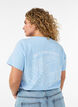 Grafisch T-shirt van biologisch katoen, Blauw, Model image number 0